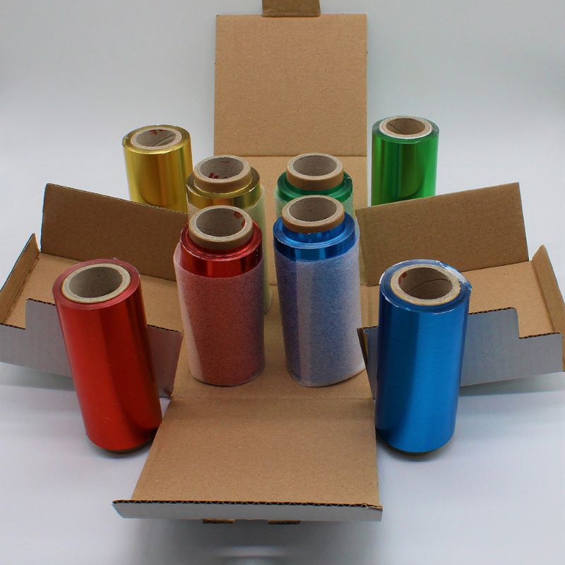 Color Box Alluminio 4 Colori. Box contenente 4 bobine di alluminio in 4 colori, altezza 12 cm – spessore 15 micron, avvolte in espanso